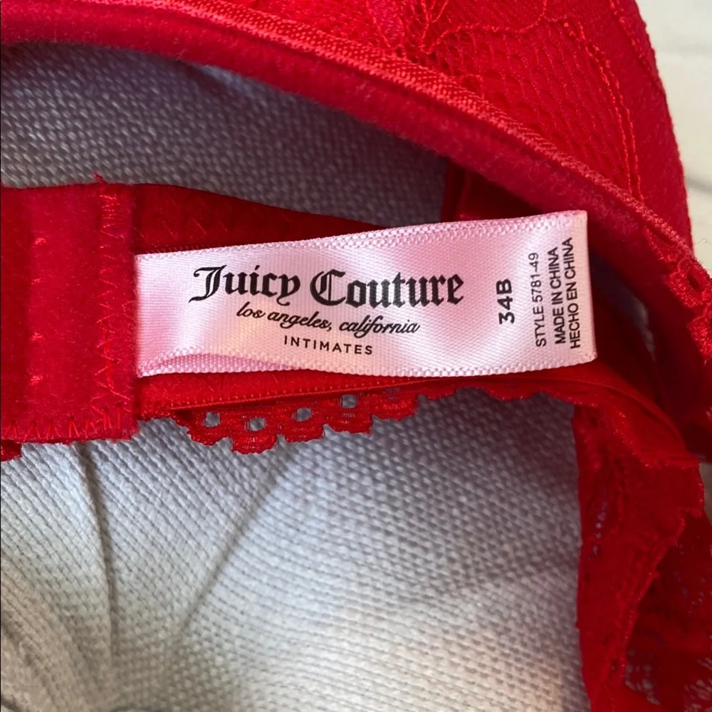 Juicy Couture Red Push-Up Bra - Picture 3 of 7